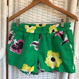 J Crew floral jacquard pull on boardwalk short